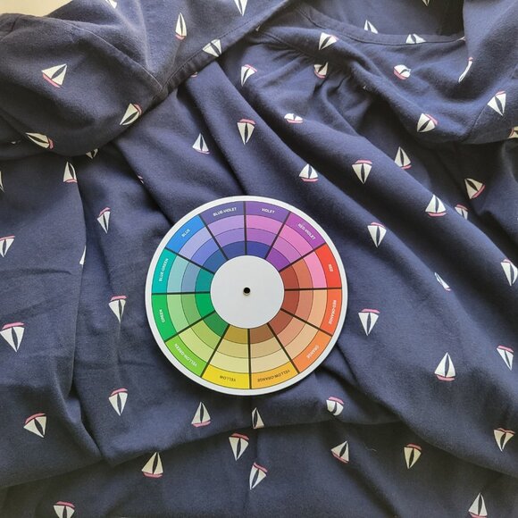 Croft Barrow Womens Pajama Top 2X Plus Nightgown Blue Sailboats BLU164E - Picture 10 of 10